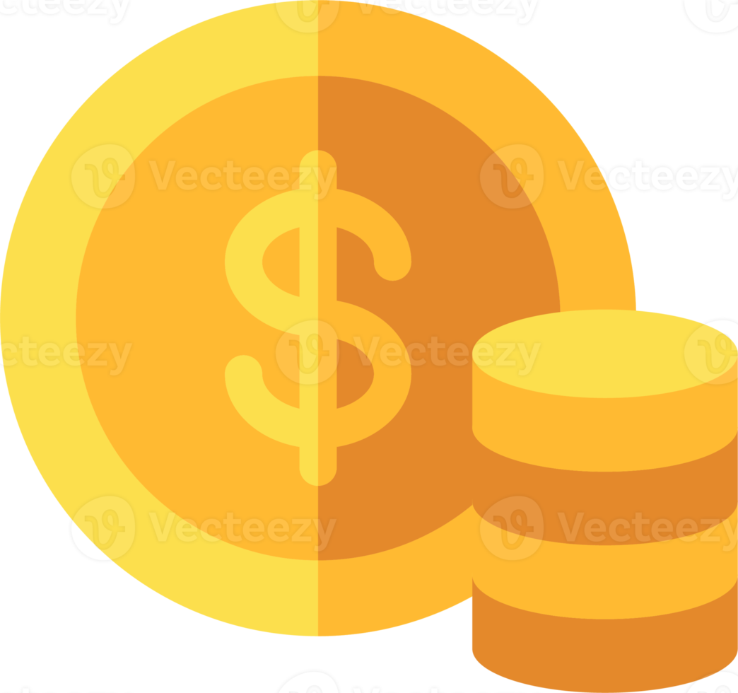 Coin and money cash icon png