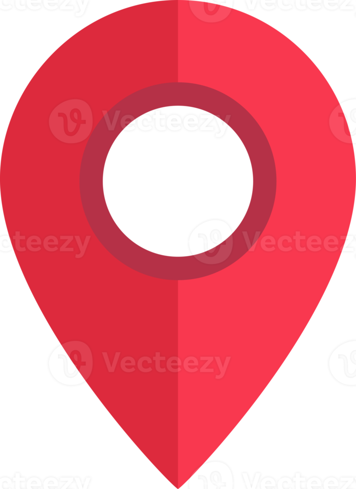 Red location pin icon for maps and navigation png