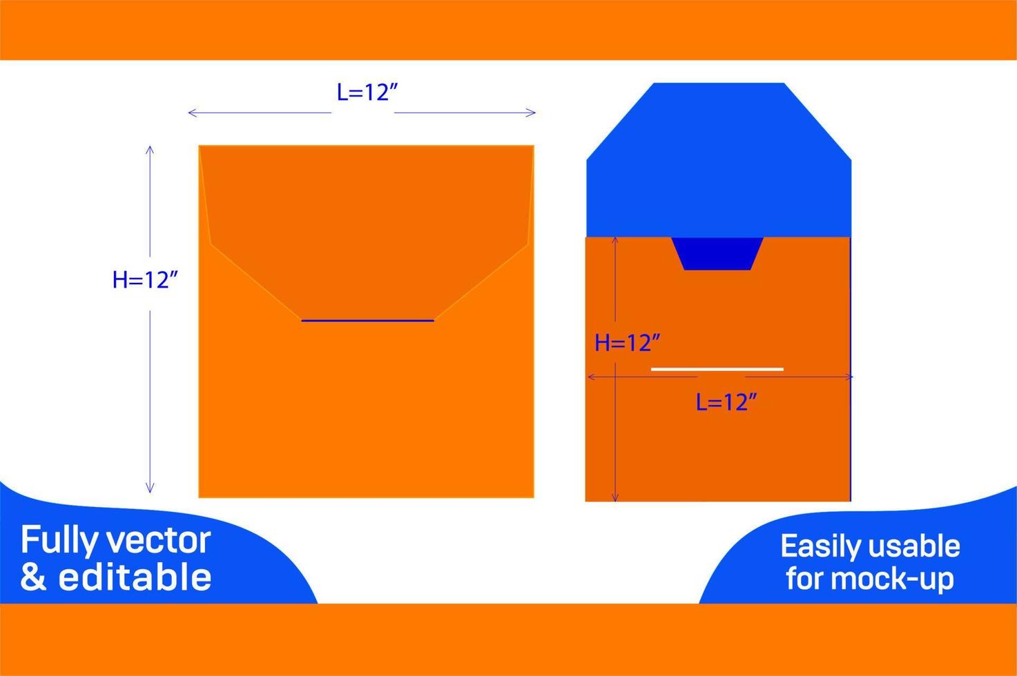 creativo sobre dieline modelo diseño y 3d vector archivo