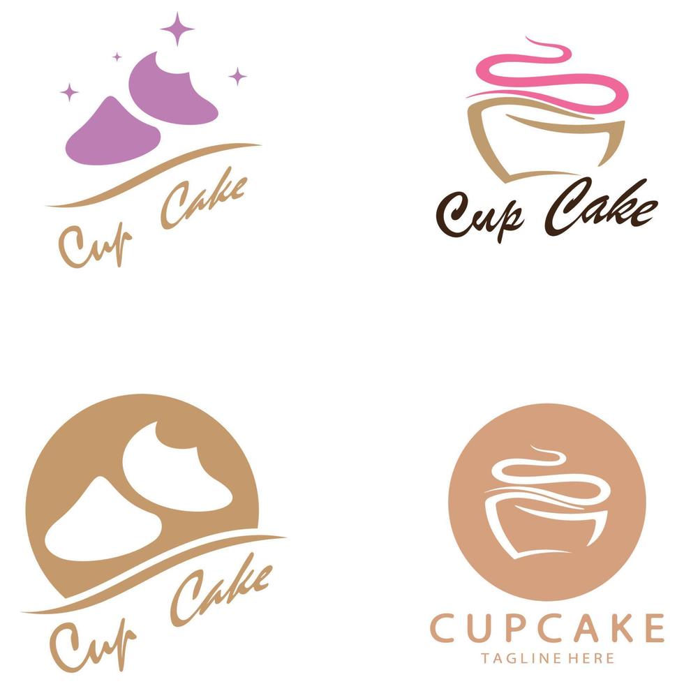 Cupcake Logo design vector illustration template. Cupcake bakery icon.cake store,caker shop ,vector