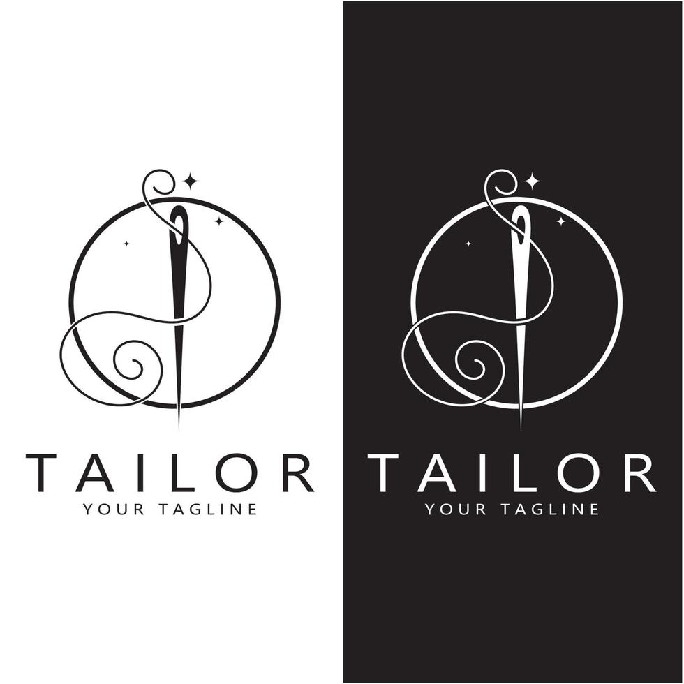 tailor logo icon illustration template combination of buttons for clothes, thread and sewing machine, for clothing product design, convection companies, fashion in vector form