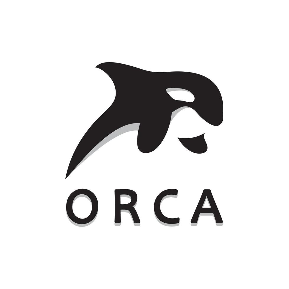 Simple orca whale animal illustration logo creative design, killer whale, underwater animal. Logo for business, identity and branding,badge,conservation,ecology concept,sea animal protection,vector vector