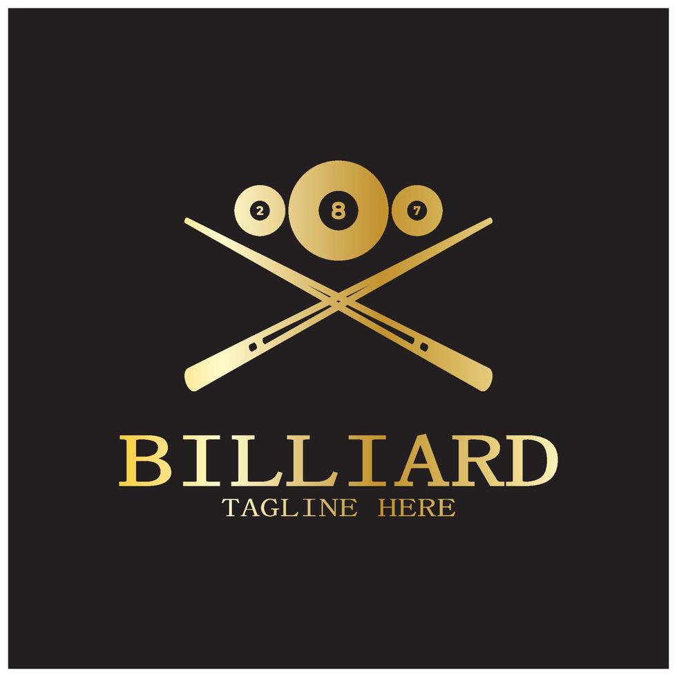 simple billiards logo template illustration with billiard balls and sticks,design for billiards booth,billiards business,bills competition,mobile billiards game,app,badge,billiards sport,vector vector