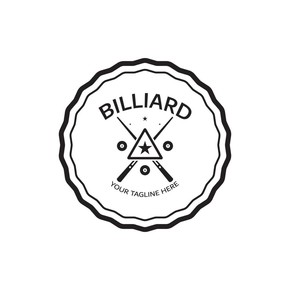 simple billiards logo template illustration with billiard balls and sticks,design for billiards booth,billiards business,bills competition,mobile billiards game,app,badge,billiards sport,vector vector