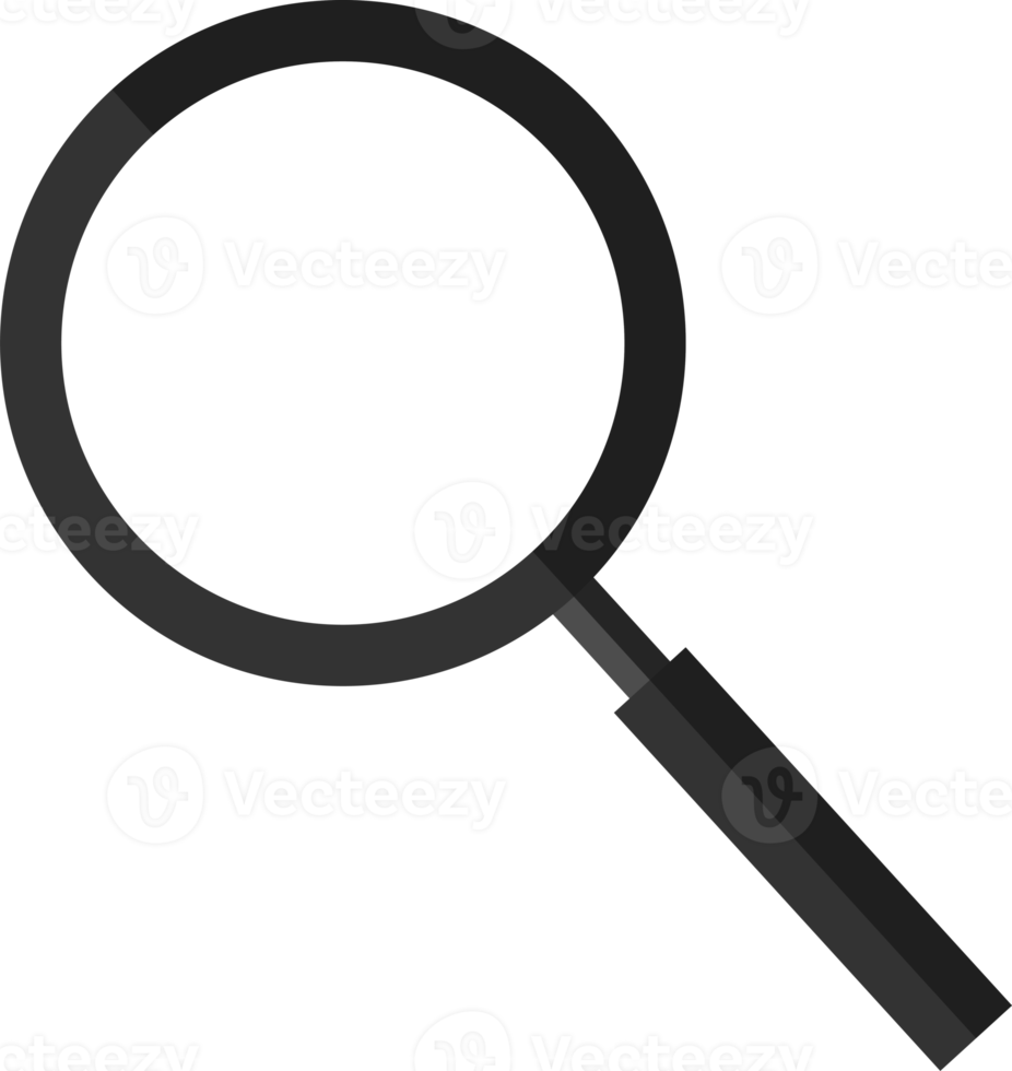 de förstorande glas platt symbol ikon illustration png