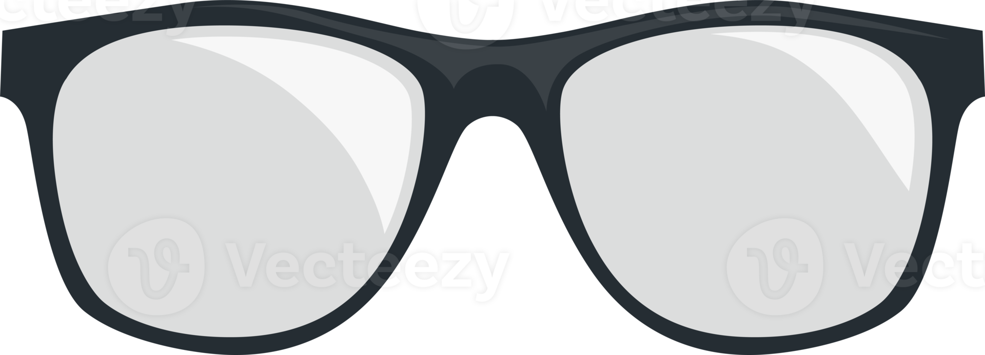 Metall Rahmen Geek Brille eben Symbol Symbol Illustration png