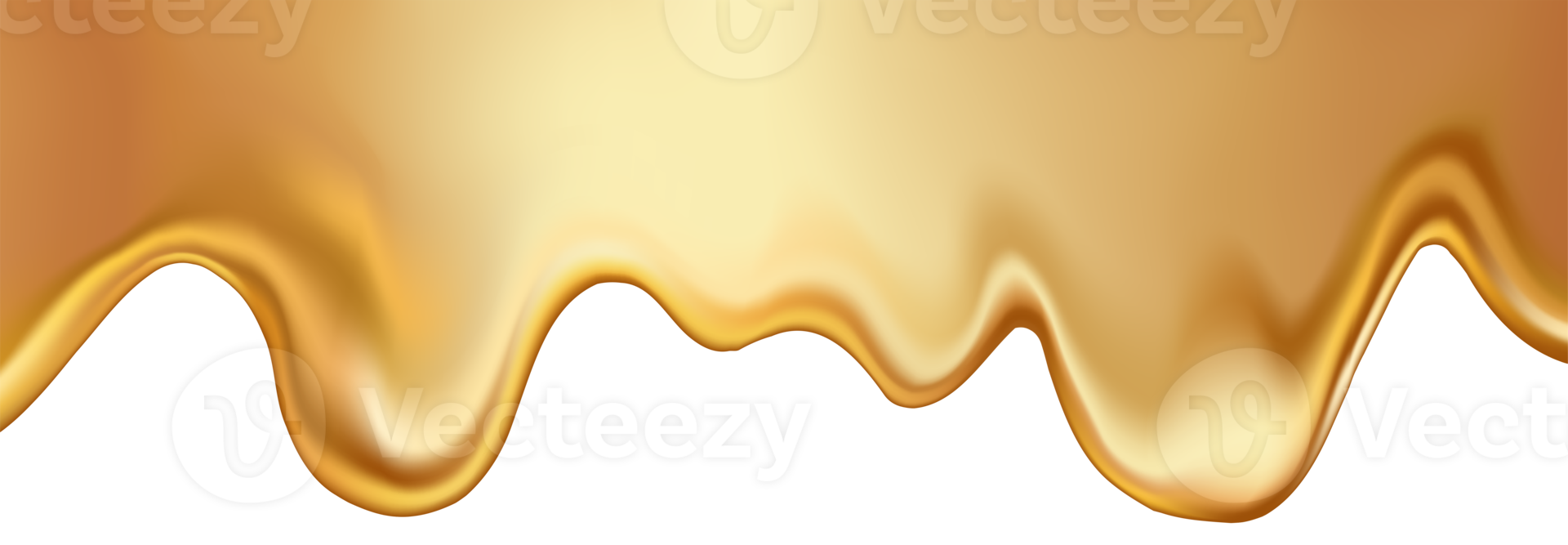 3D Gold honey, syrup, oil flowing liquid texture,paint or metal  illustration png