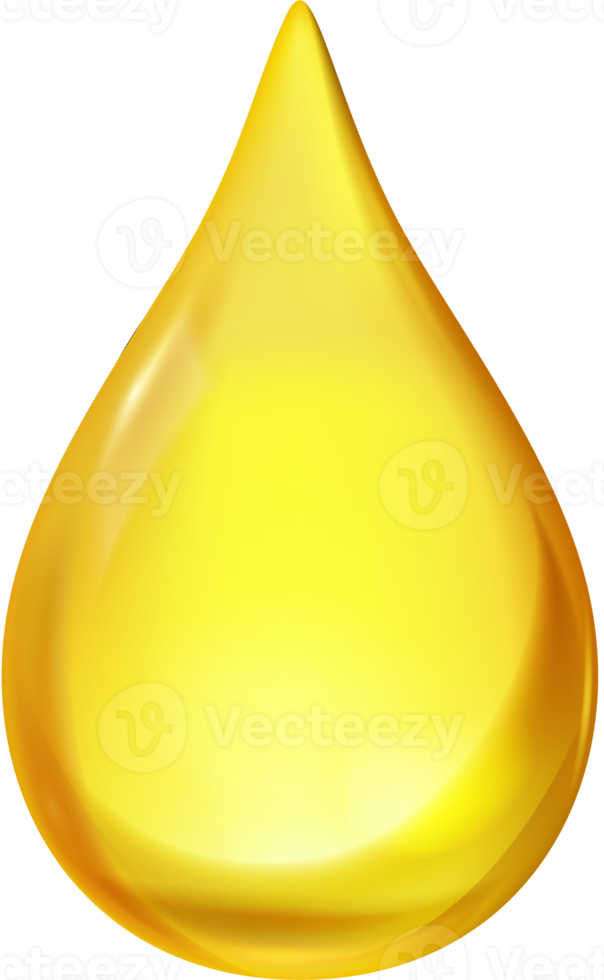 3d petróleo soltar fluido líquido textura, oro Miel, jarabe ilustración png