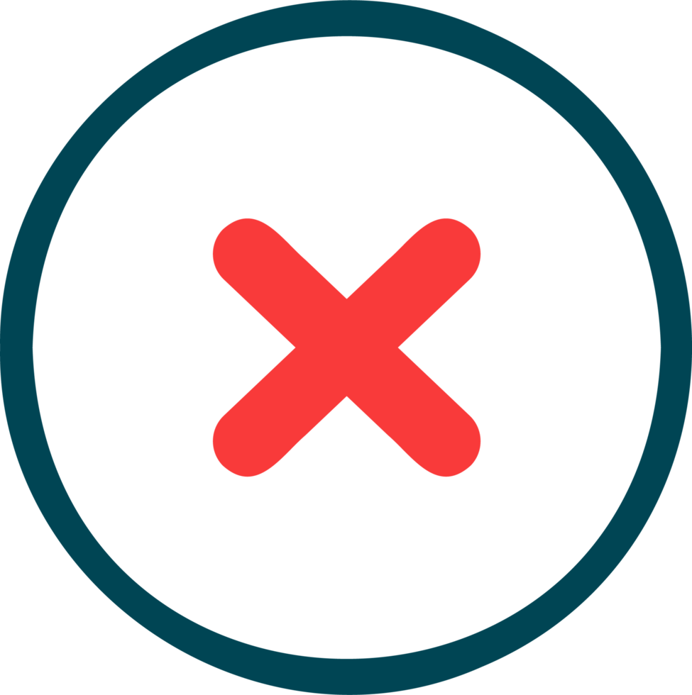 Checkmark and check icon. approve or deny line art  for apps and websites and ui ux. png
