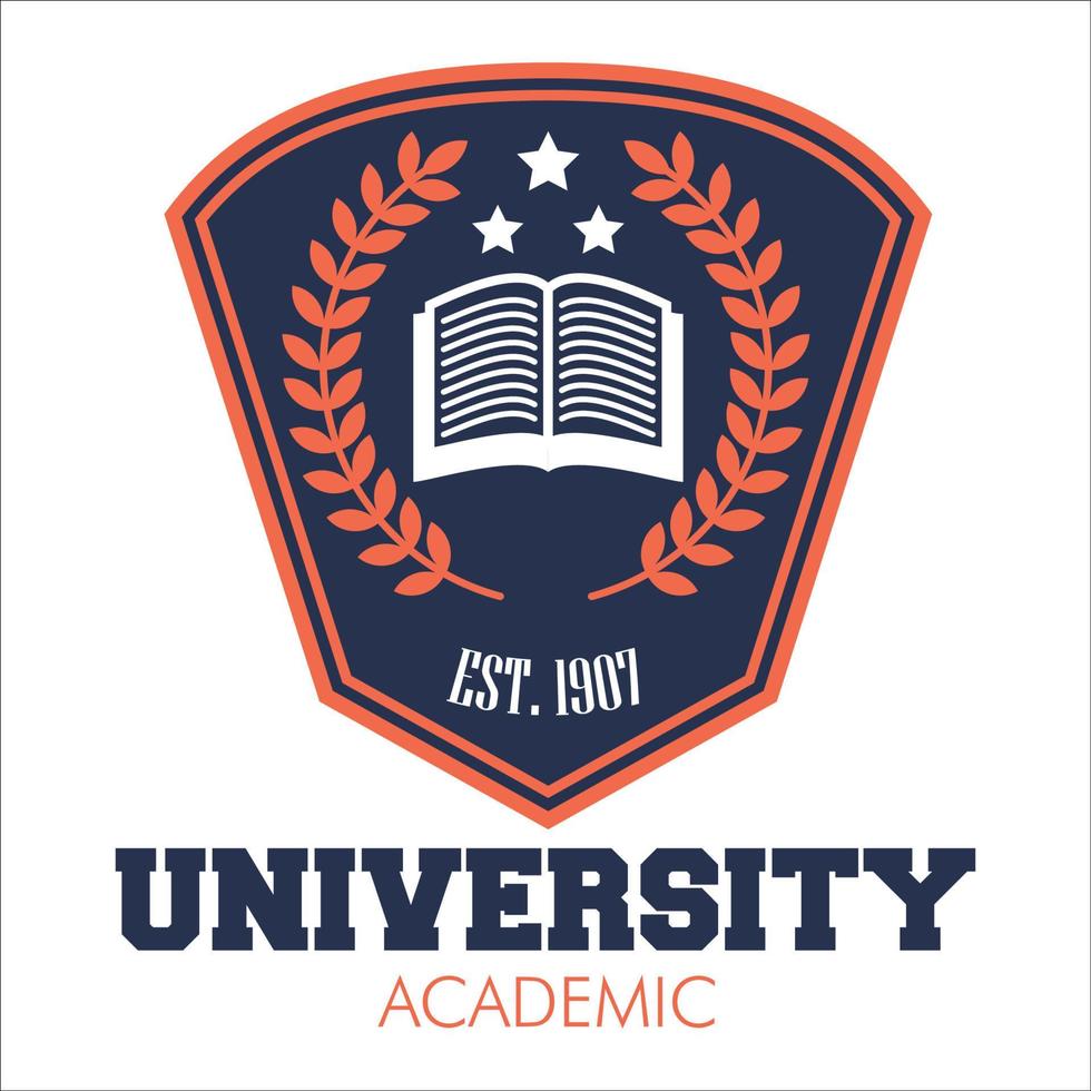 University Academy and college emblems or logos for education industry design vector