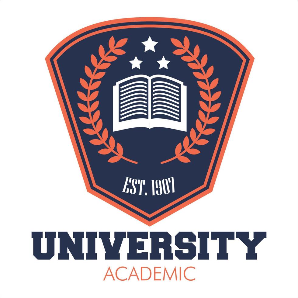 University Academy and college emblems or logos for education industry design vector