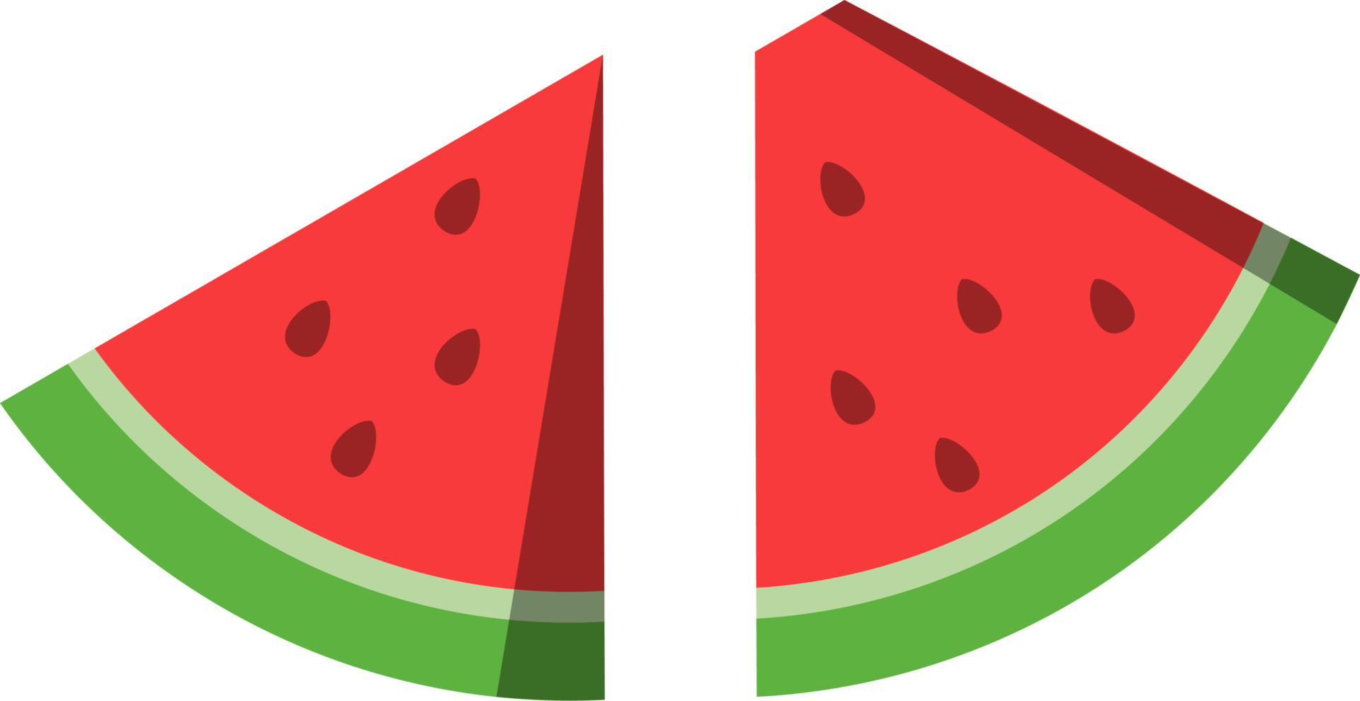 Fresh, ripe watermelon with vibrant red flesh, halved watermelon