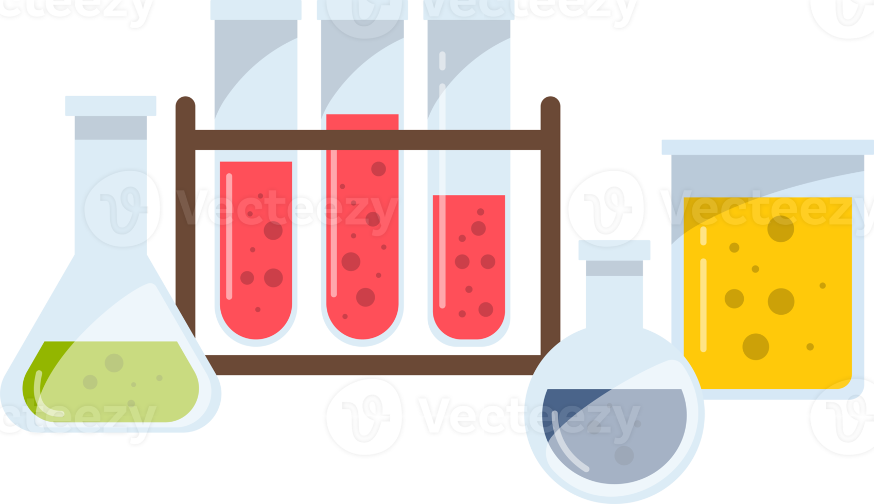 Potion bottle icons .Scientific Research, Chemical Experiment.Flat design illustration concept of science. png