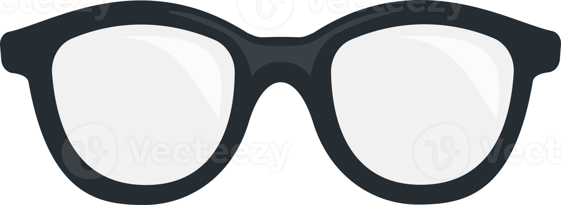 Metall Rahmen Geek Brille eben Symbol Symbol Illustration png