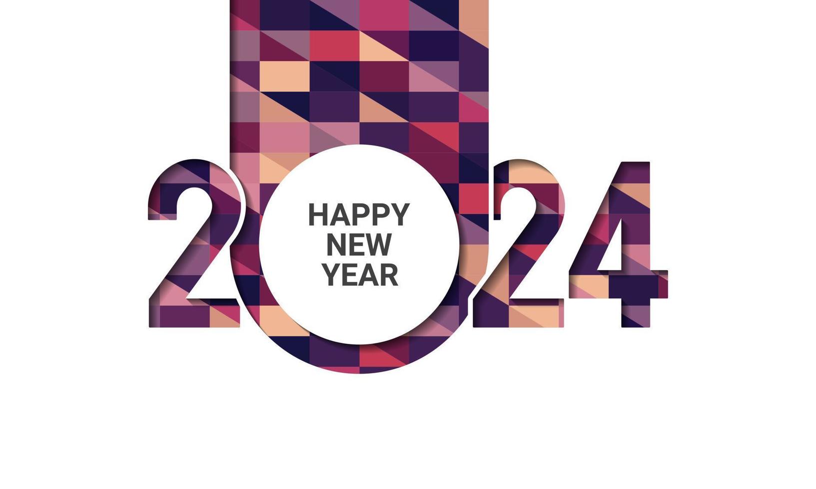 2024 Happy New Year Text Design Vector. vector