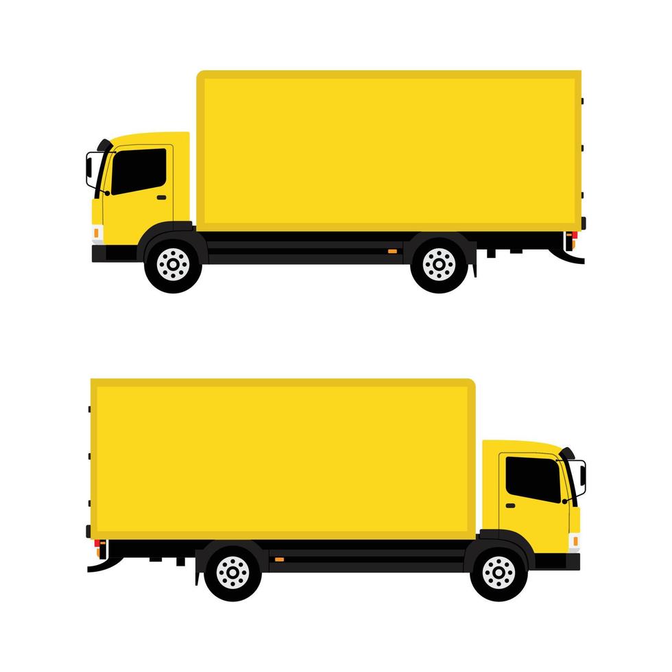 Truck Boxes for transporting goods. Vector cargo truck transport. fast delivery or logistics transportation