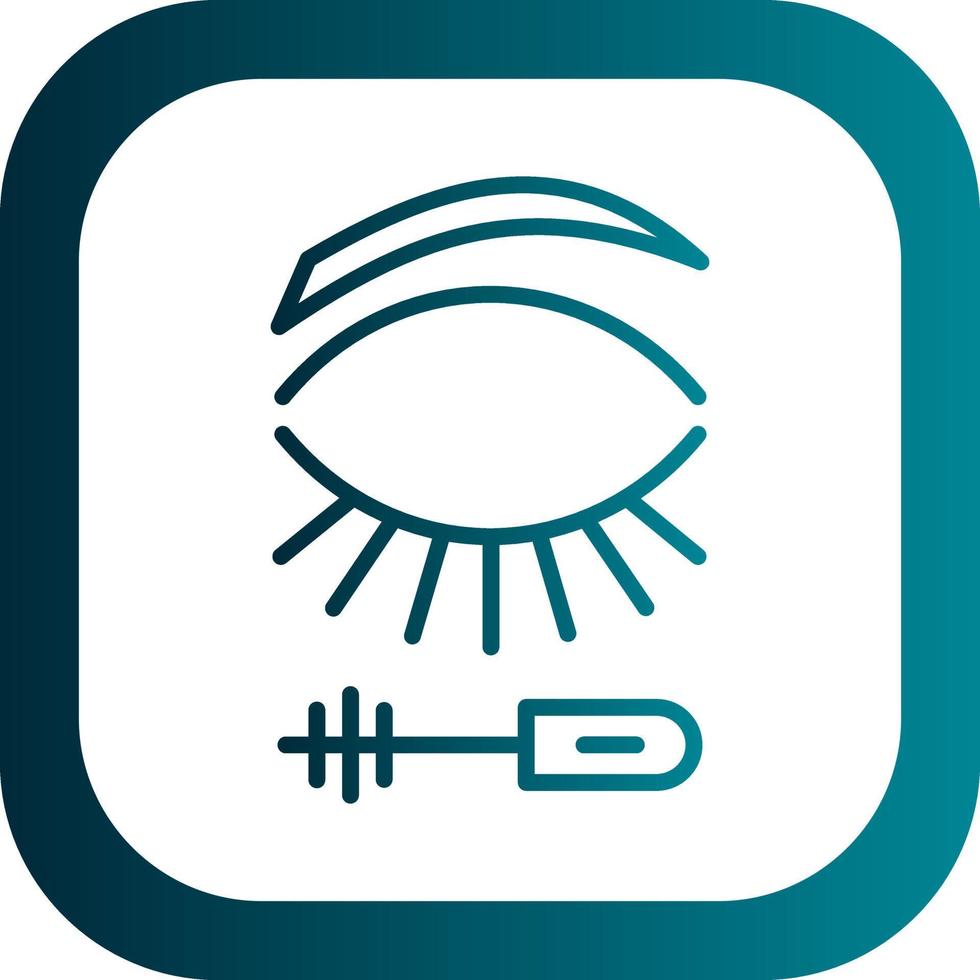 Eyelash Mascara Vector Icon Design