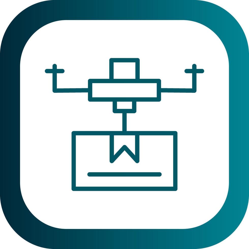 Drone Delivery Vector Icon Design