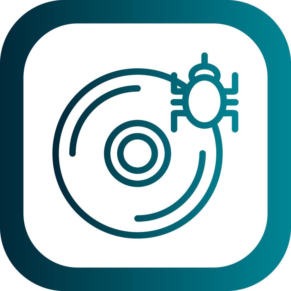 CD Virus Vector Icon Design