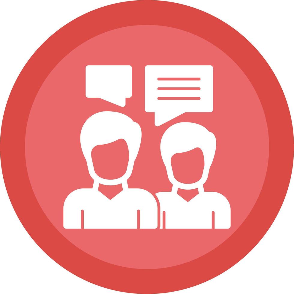 Face To Face Conversation Vector Icon Design