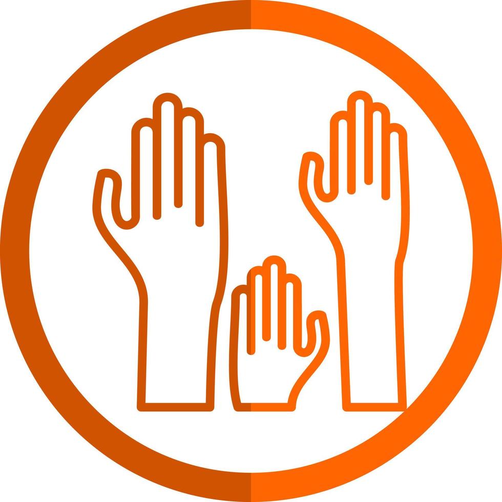 Hands Up Vector Icon Design