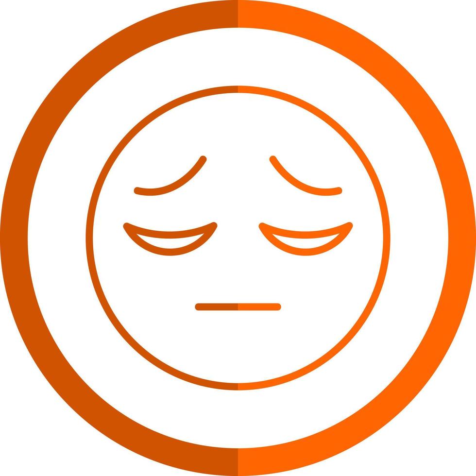 Pensive Face Vector Icon Design