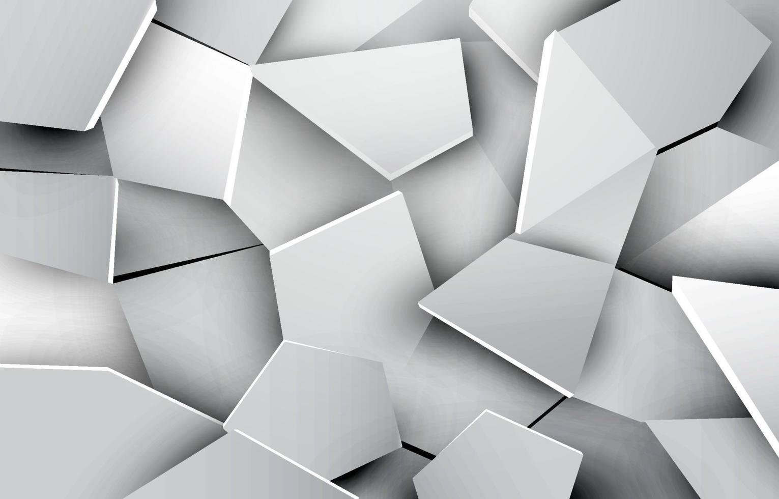 3D White Geometrical Background vector