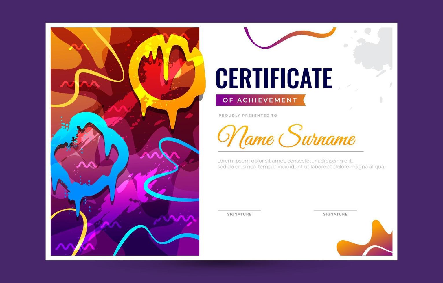 Creative Cerificate Template vector