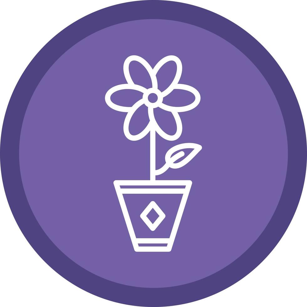 diseño de icono de vector de maceta de flores