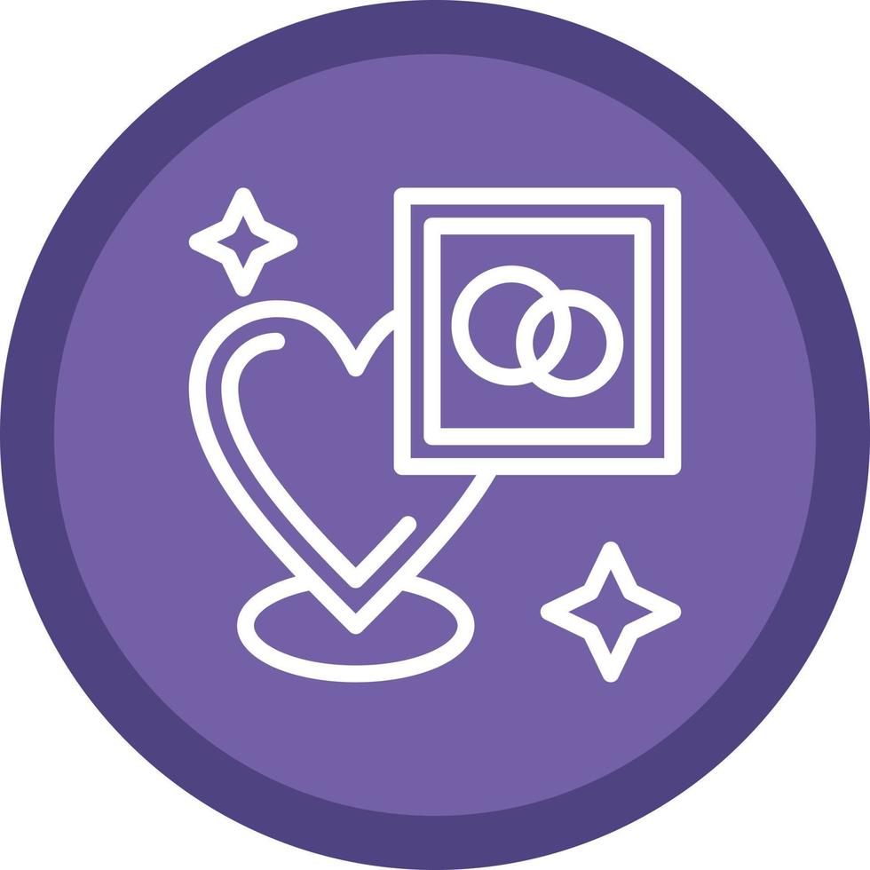 diseño de icono de vector de ubicación de boda