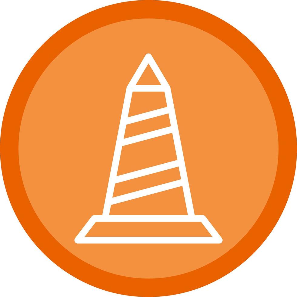 Traffic Cone Vector Icon Design