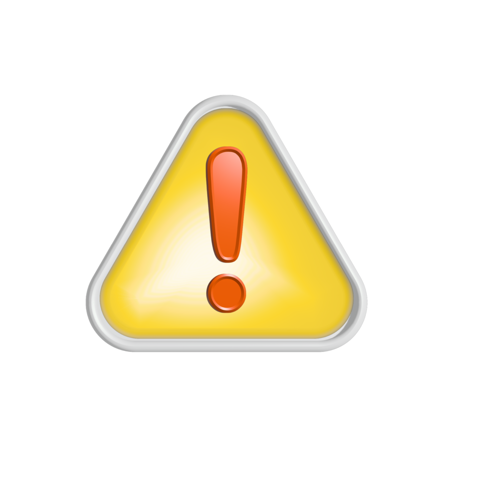 free 3d warning icon label png