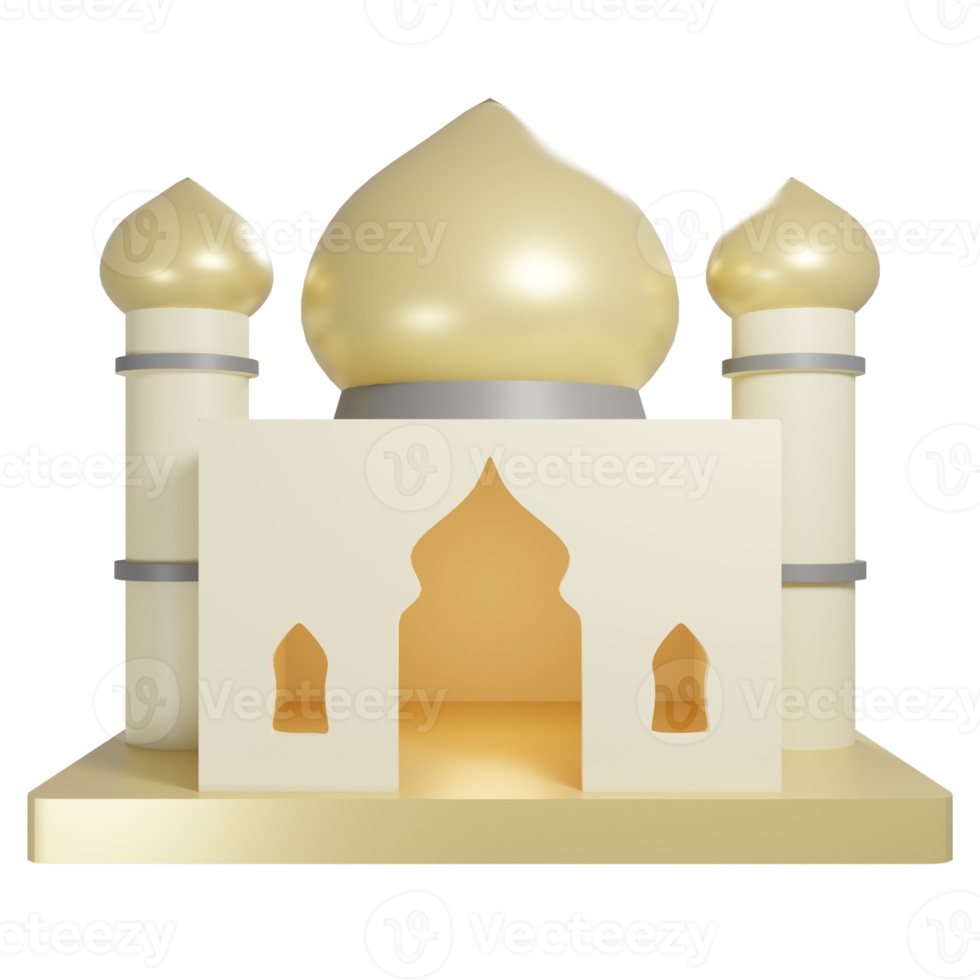 3d mezquita transparente antecedentes png