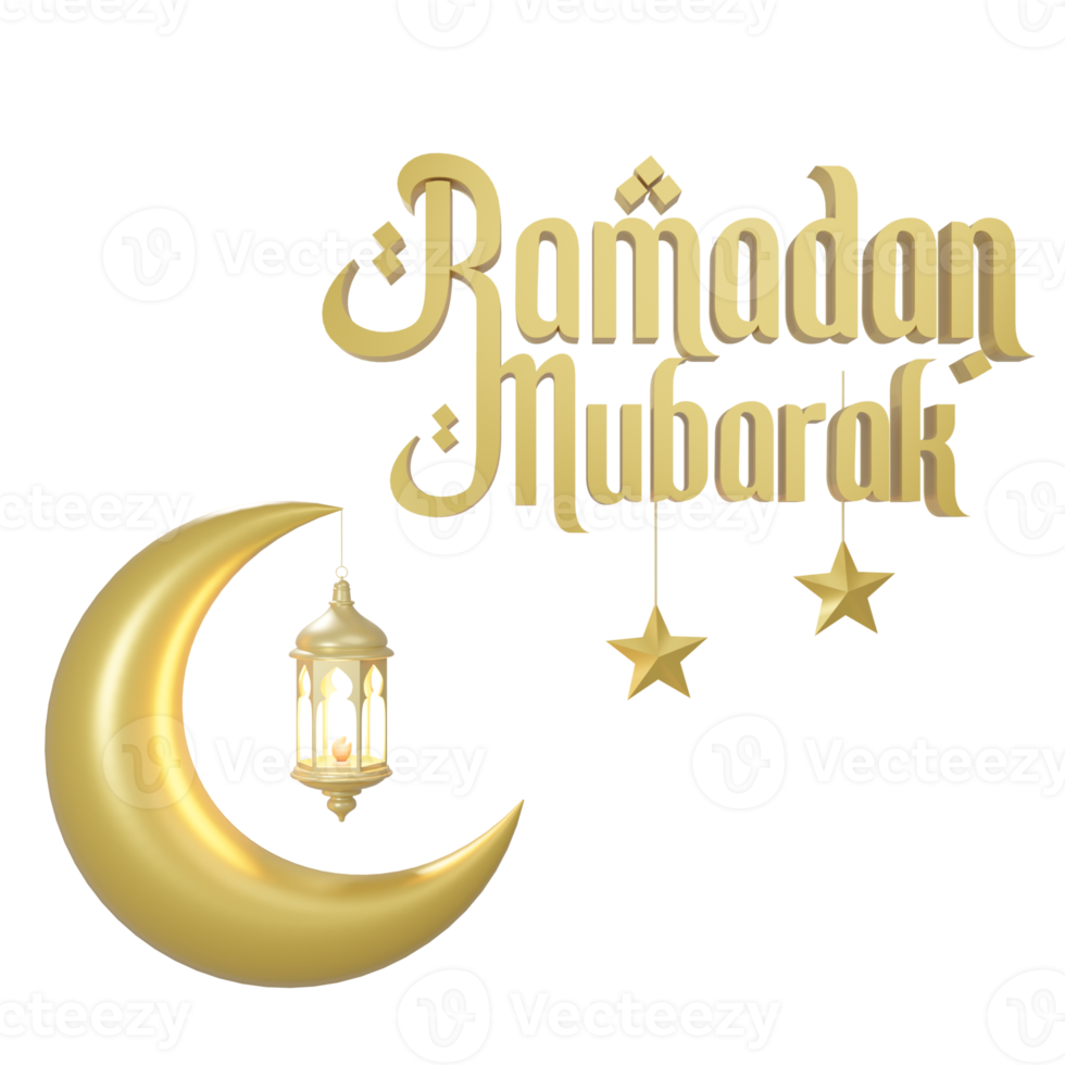 3d Text Ramadan Mubarak transparent Hintergründe png