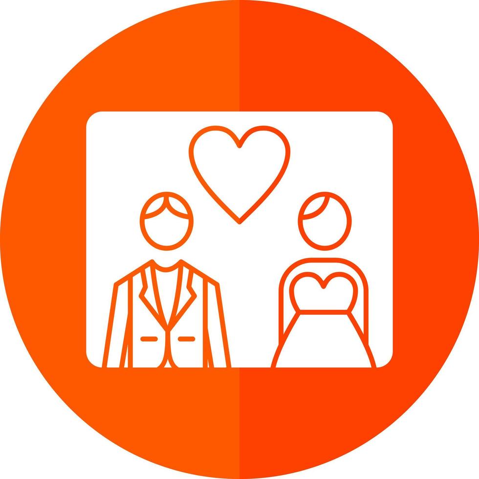 diseño de icono de vector de fotos de boda