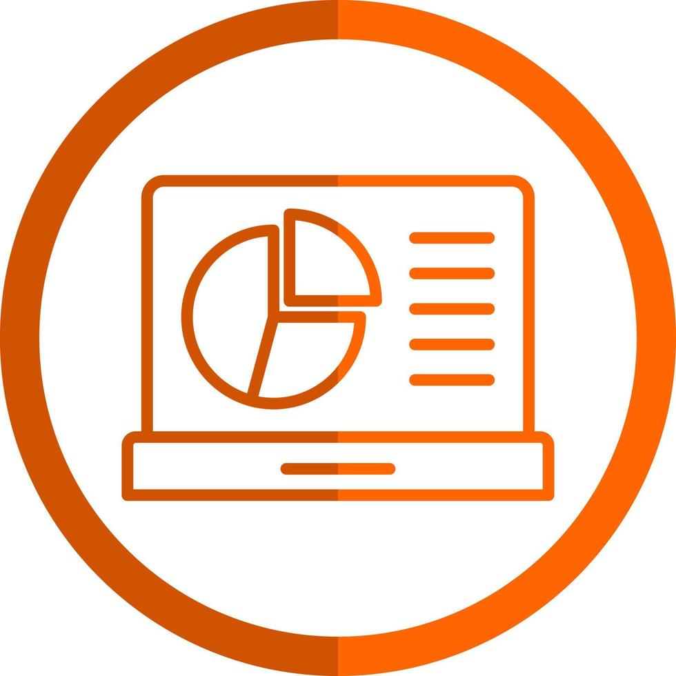 Online Pie Chart Vector Icon Design