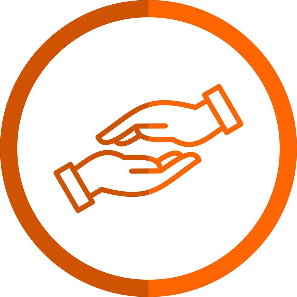 Helping Hand Vector Icon Design