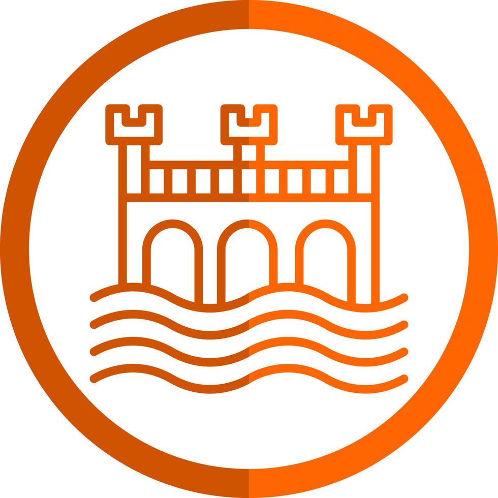 Water Bridge Vector Icon Design