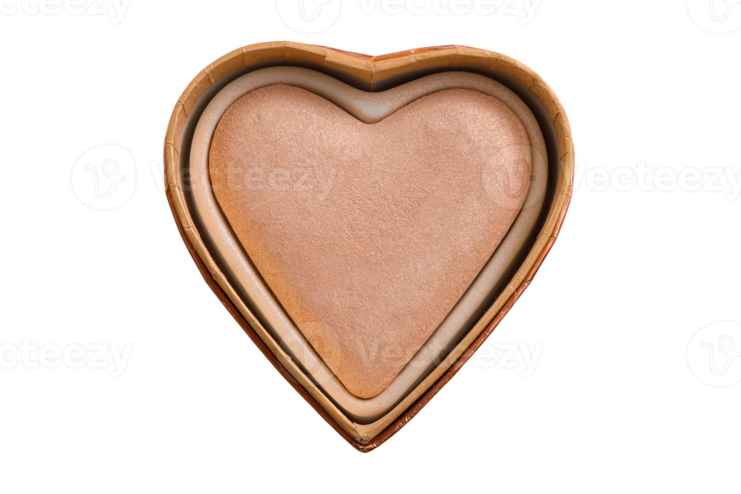 Beige heart box isolated on a transparent background png