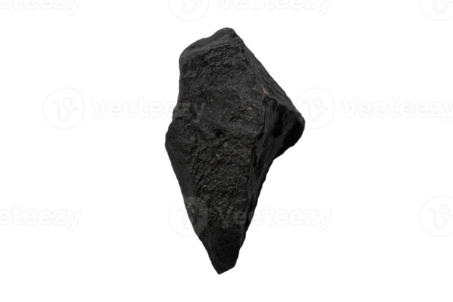 Black stone isolated on a transparent background png