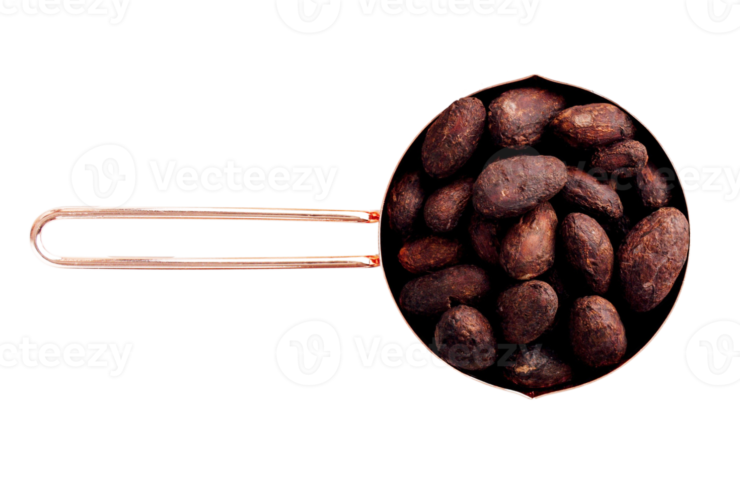 Brown nuts in a cup isolated on a transparent background png