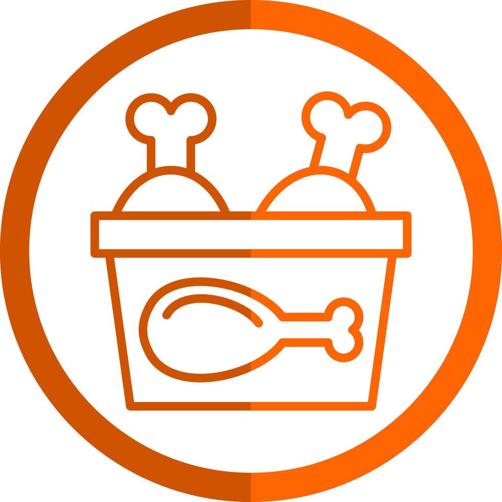 Chicken Bucket Vector Icon Design