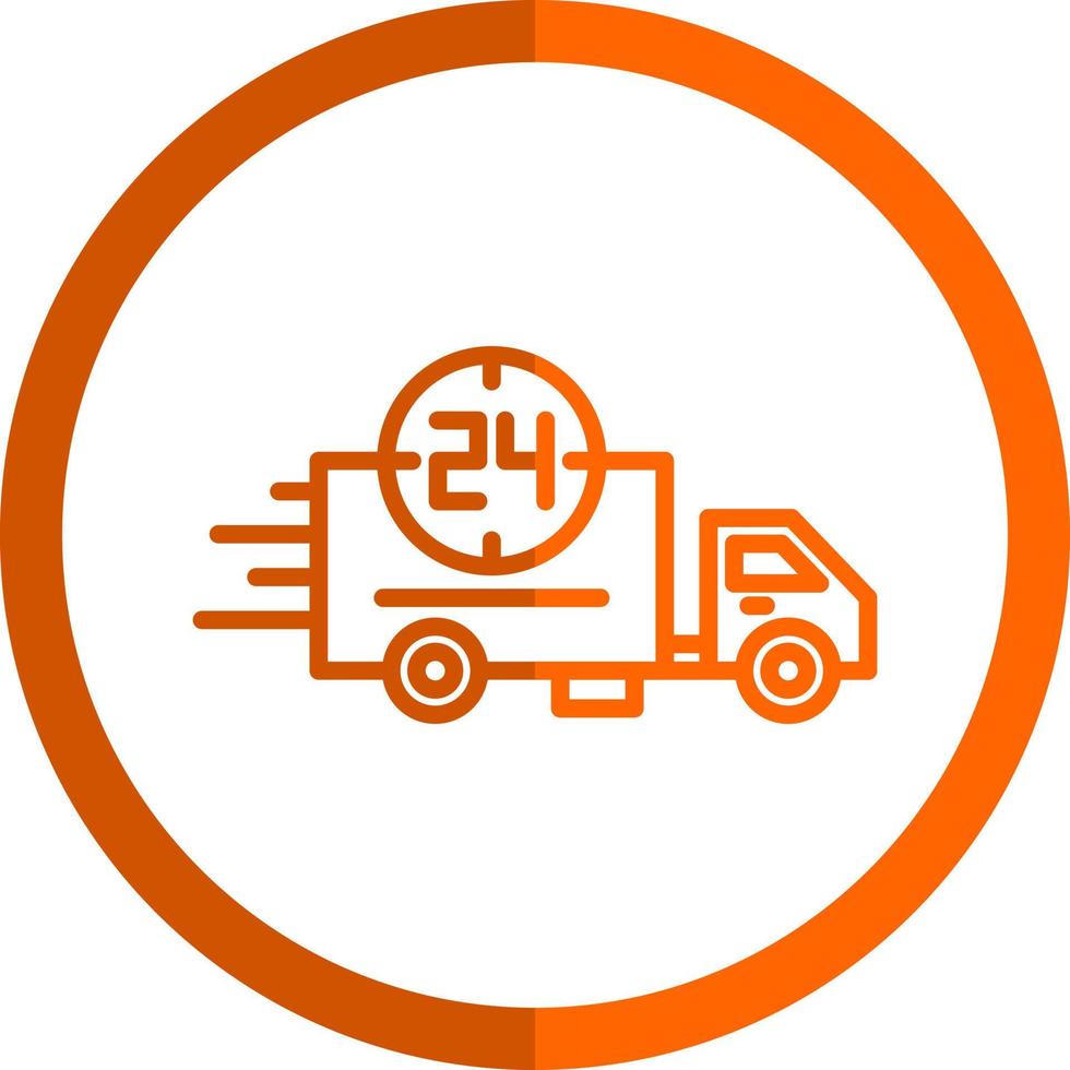 24 Hours Delivery Vector Icon Design