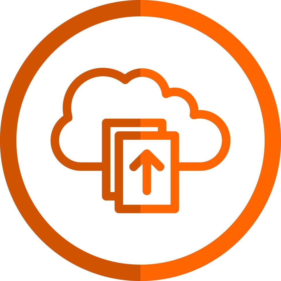 Upload File on Cloud Vector Icon Design