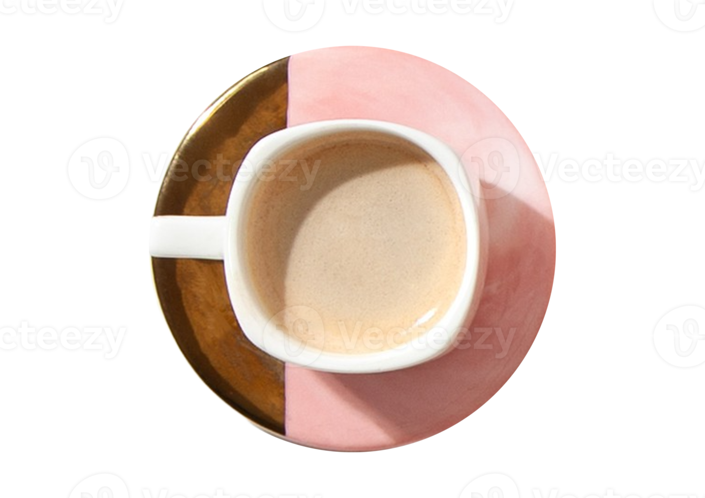 Pink cup of chocolate isolated on a transparent background png