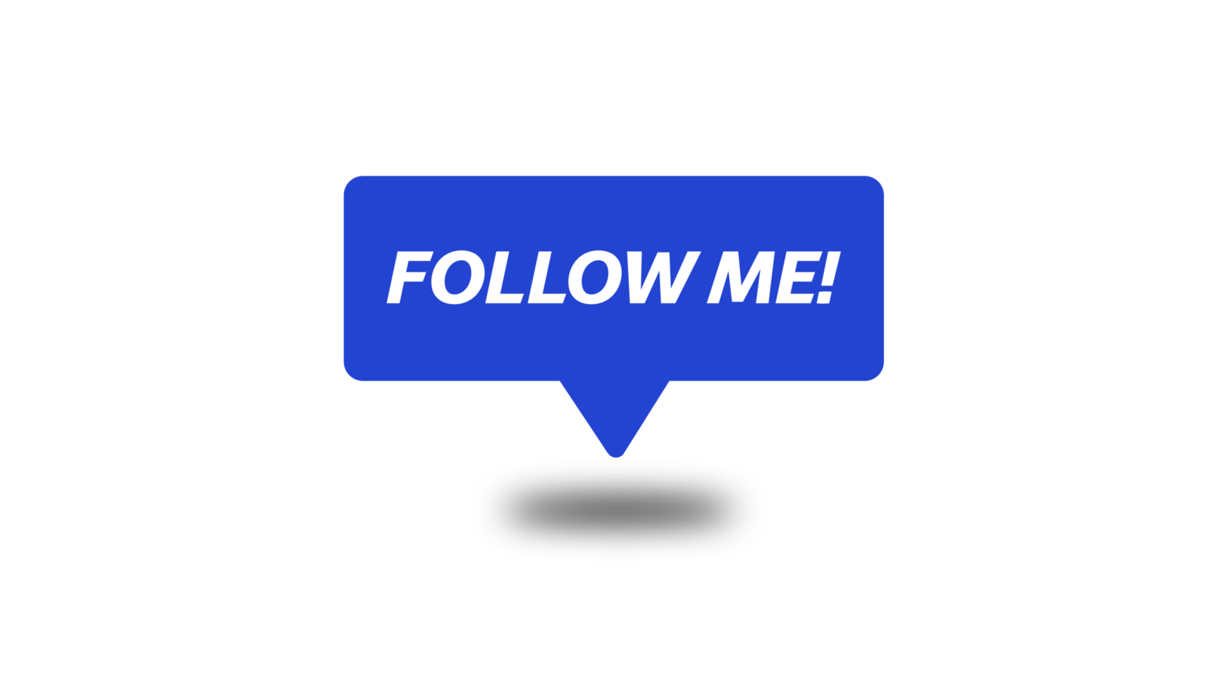 Follow me button on bubble speech png