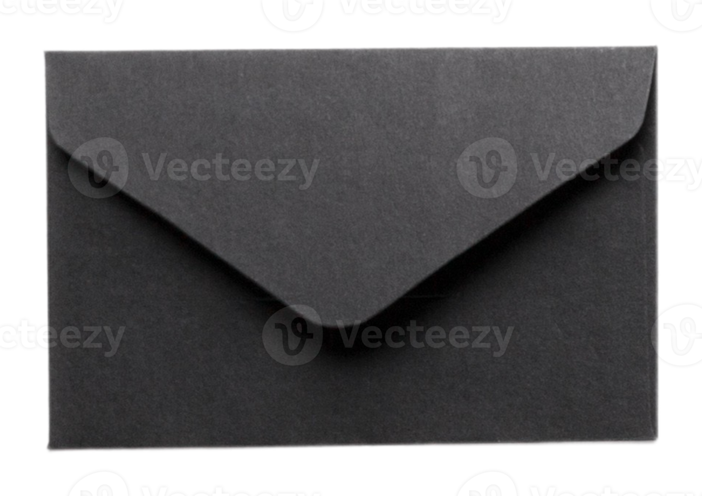 Black envelope isolated on a transparent background png