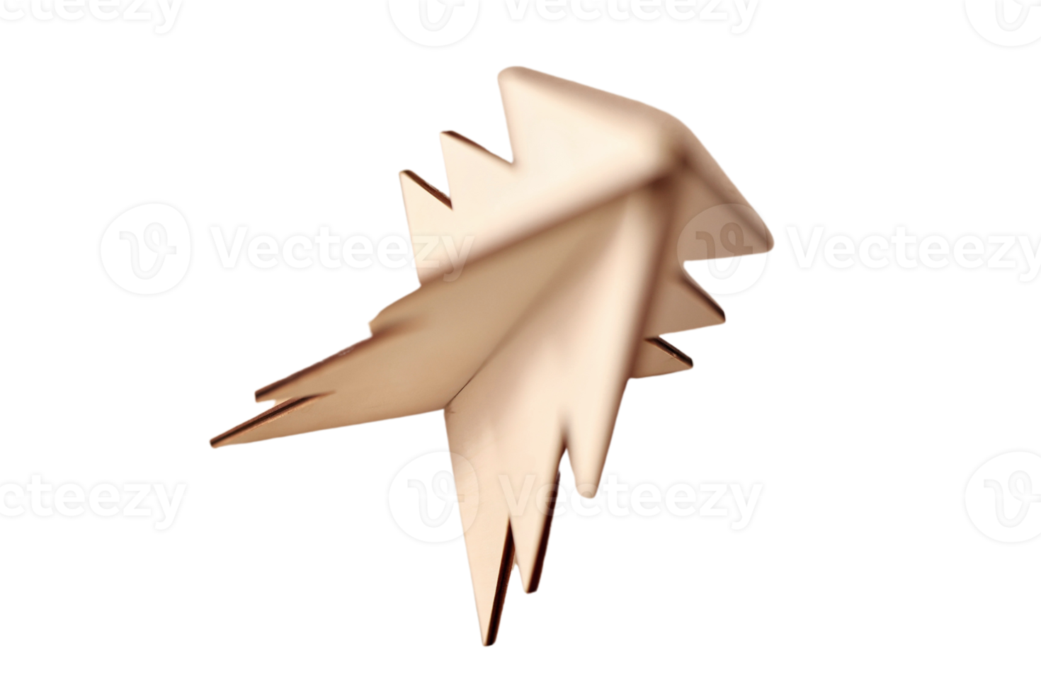 Beige hölzern Weihnachten Bäume Dekor isoliert auf ein transparent png