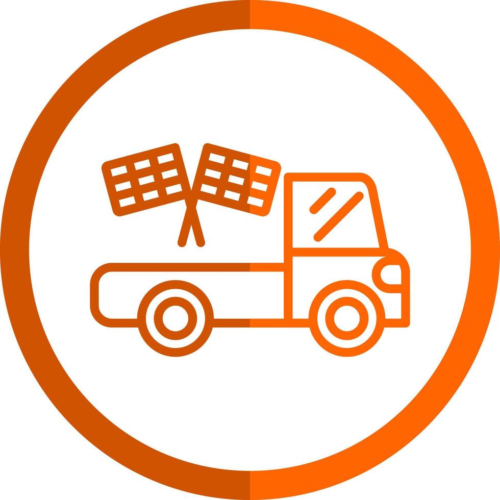 Race Truck Vector Icon Design