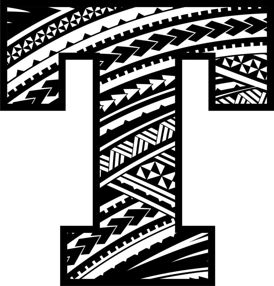 Maori Mandala ENGLISH Alphabet Letters vector